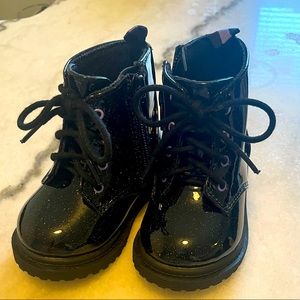 Infant girl size 3 black boot. Worn once! Great condition ! Like new!